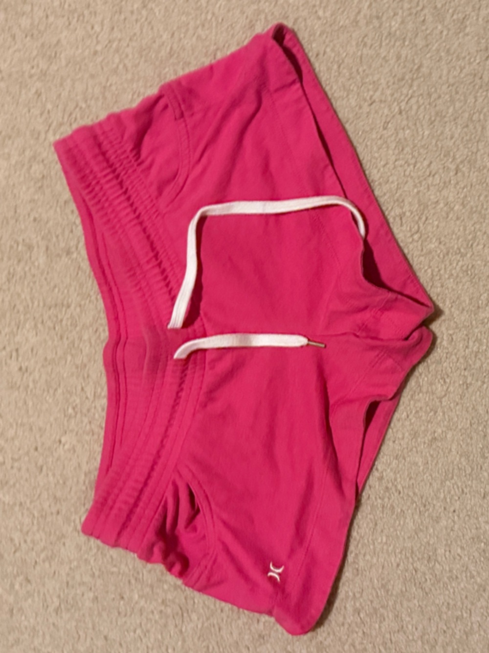 Hurley Hot Pink Drawstring Athletic Lounge Shorts